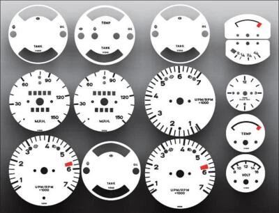 Cuadro de instrumentos indicadores de cara blanca para Porsche 914 1974-1976 Foto 1 de 4