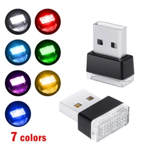 Mini USB LED Car Light Interior Mood Neon Atmosphere Ambient Lamp Wireless - Picture 1 of 26