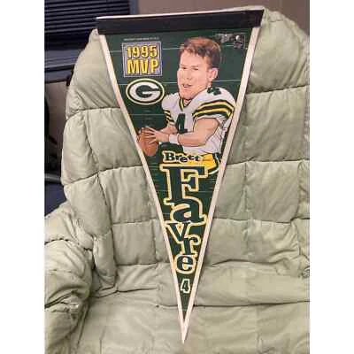 De colección Green Bay Packers MVP 1995 Brett Favre 4 Wincraft Banderín Bandera Diseño #349 Foto 1 de 2