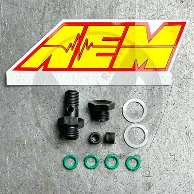 AEM High Volume -6AN Fuel Rail Hardware Kit for 96-00 Honda Civic EK Banjo Bolt - Image 1 of 4
