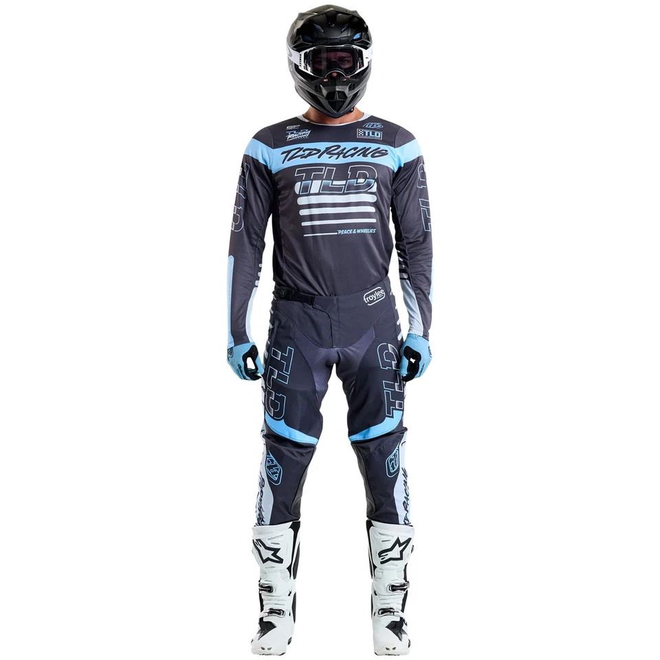 NUEVO 2025 TROY LEE DESIGNS TLD GP PRO KIT DE CARRERAS TRAJE CINCUENTA 50 CARBÓN HUMO MX Foto 1 de 4