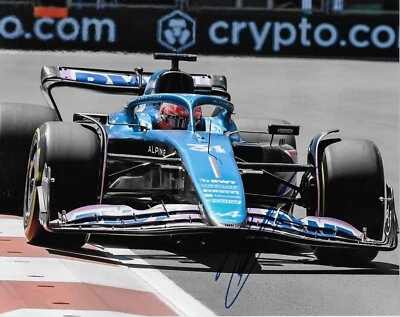 Signed Esteban Ocon Formula 1 Alpine Renault Racing 8x10 Photo #22 2023 Original - Image 1 of 2