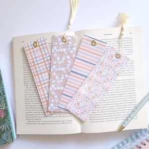 Bookmarks Boho Daisy Unique Custom Tassel Bookworm Gift Book Lover Laminated - Picture 1 of 6