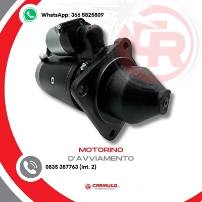 Motorino Avviamento  12V TRATTORE FIAT-AGRI NEW HOLLAND MT68A-AB-AC Lungo 340 mm - Immagine 1 di 4