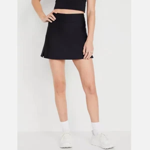 NWT Old Navy Active Extra High-Waisted PowerSoft Skort Black Women XL XXL - Picture 1 of 12