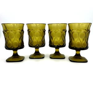 Noritake Spotlight Antique Gold Stemmed 6.5" Iced Tea Glasses Set of 4 - Picture 1 of 5