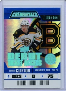 2019-20 Upper Deck Credentials #123 Connor Clifton 180/699 RC - Picture 1 of 2