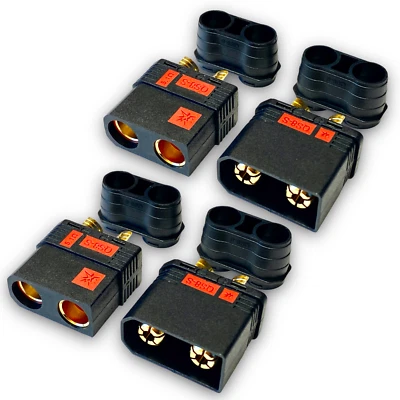 2 Paar Hochstrom Antiblitz Goldstecker QS8-S QS8 Stecker E-Fahrrad Roller E-Bike - Bild 1 von 4