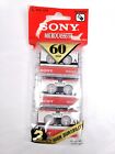 SONY Microcassette Dictation Micro Cassette Tapes 3MC-60B 60 Minute 3 Pack NEW