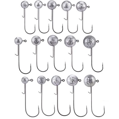 Jighaken 3,5-25g 1/0 3/0 5/0 Jigköpfe Set Barsch Zander Gummiköder Zite Fishing