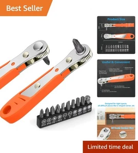 High Torque Reversible Mini Ratchet Screwdriver with Magnetic Tip - 4.5" Design - Picture 1 of 11