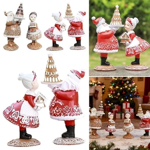 RARE Gingerbread Christmas decor Mrs. Claus or Santa Claus Cupcakes Cashmere  - Picture 1 of 18