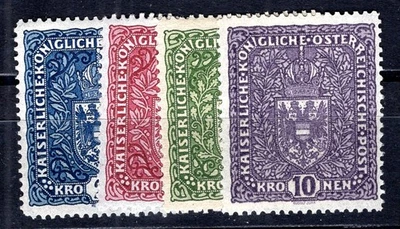 AUSTRIA 1916 200-203 * VERY BEAUTIFUL SET DARK COLORS (F8890 - Image 1 of 2