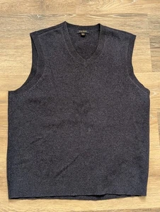 Club Room 100% Lambs Wool Men’s Medium V Neck Sweater Vest Blue - Picture 1 of 10