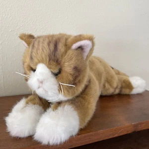 The Bearington Collection Kitty Cat Striped Plush Brown Stuffed Animal Toy 18” - Picture 1 of 11