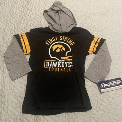 First String Iowa Hawkeyes Hoodie Long Sleeve Tee Toddler 4T Football Black - Image 1 of 4