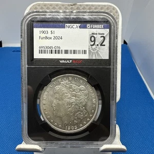 Semi Key 1903 VaultBox NGCX 9.2 "MS9.2" Morgan Silver Dollar - Picture 1 of 4