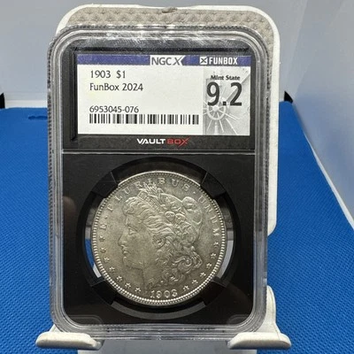 Semi Key 1903 VaultBox  NGCX 9.2 "MS9.2" Morgan Silver Dollar - Image 1 of 4