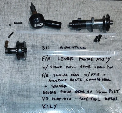 Cabezal de torno Emco Maximat Super 11 F/R volante de cambio y engranajes etc. H12Y Foto 1 de 4