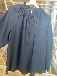 H&M Bluse • Schwarz mit Stehkragen & Bindeband • Gr. L • Schwarz • Wie neu ❤️ - Bild 1 von 11