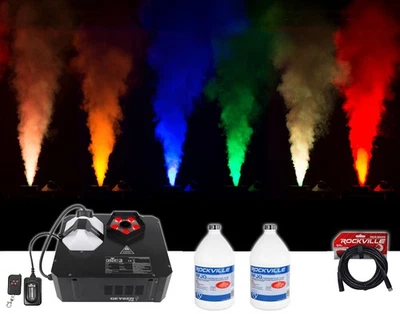 Chauvet DJ GEYSER P5 Fog Machine Fogger w/Effects+Remote+2) Gal. Fluid+DMX Cable - Image 1 of 4