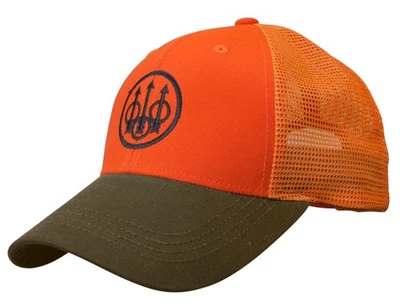 Beretta Hombre Upland Trucker Con Algodón Encerado Bill Tabaco/Naranja Brillante Sombrero Foto 1 de 4