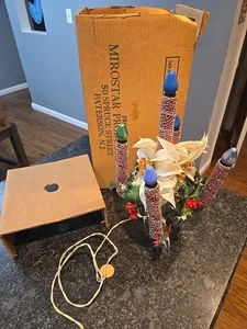 MCM Mirostar Christmas Candelabra Table Centerpiece Light 5 Lights 1950s - Picture 1 of 10