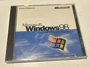 Microsoft Windows 98 Second Edition Updates Disc & CD Key Vintage Software VGC - Picture 1 of 3