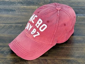 Aeropostale NY87 rote Baumwolle Baseballkappe NU-Passform verstellbar S/M authentische Marke - Bild 1 von 20