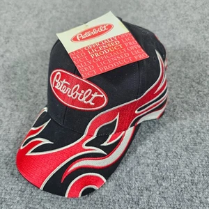 New With Tags Peterbilt Flame Graphic Cap Hat Red/Black One Size Trucker Classic - Picture 1 of 6