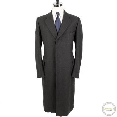 Sobretudo Paul Stuart cinza lã flanela ventilado coberto carcela 42 EUA - Imagem 1 de 4