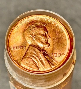 Roll Of 50 GEM BU 1954-P Lincoln Wheat Cents!! - Picture 1 of 6
