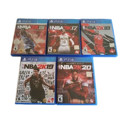 Sony PlayStation 4 PS4 Games, NBA 2K15/17,NBA 2K18, NBA 2K19, NBA 2K20, Lot of 5 - Image 1 of 4