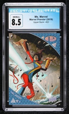 2019 Upper Deck Marvel Premier 51/100 Ms Marvel #30 CGC 8.5 0y6z - Image 1 of 3