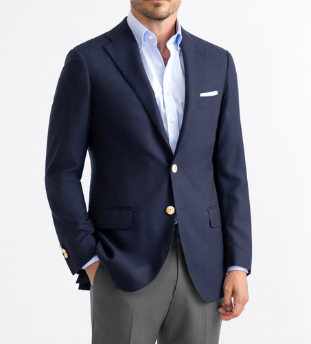 Blazer tuta blazer 2024 MICHAEL KORS blu navy argento bottoni 38R lana