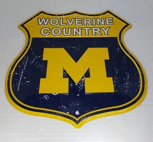 Michigan Wolverines Wolverine Country 12" x 12" Shield Sign USA - Picture 1 of 5