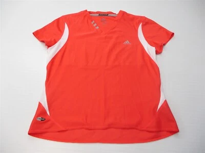 Camiseta Jersey ADIDAS Feminina Tamanho L CLIMACOOL Treinamento de Resposta Coral Rosa Decote V - Imagem 1 de 4
