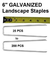6” Bulk Galvanized Anchoring Pins, Landscape Staples- 11 Gauge