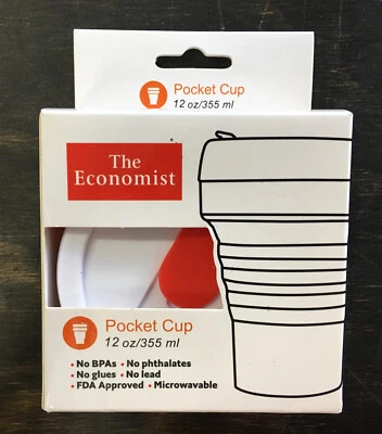 Taza de bolsillo plegable Economist 12oz el vaso de camping senderismo silicona Foto 1 de 2