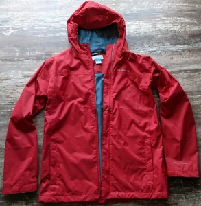 COLUMBIA Arcadia Jacket Mesh Lined Omni-Tech Rain Jacket Girl's XL 18/20 RED - Picture 1 of 12
