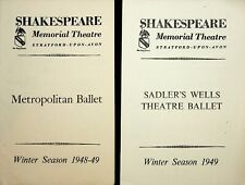 Sadler's Wells Theatre Ballet & Metropolitan Programme 1948 Shakespeare Memorial