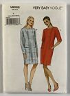Vogue V9022 UNCUT Side Front Seam Pull-Over Shift Dress Sewing Pattern XS, S, M