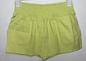 Pantaloncini Wild Fable vita liscia orlo grezzo donna M verde lime - Foto 1 di 6