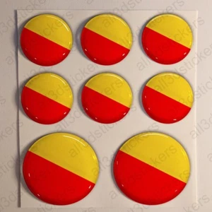 Pegatinas Palermo Pegatina Bandera Palermo Resina 3D Vinilo Relieve Italia - Imagen 1 de 1