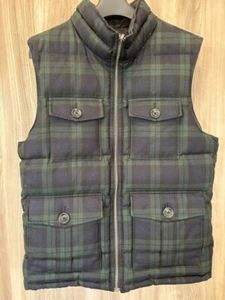 Burberry Black Label Down Vest zip pocket color Green Check Size M fashion Mens - Picture 1 of 6