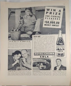 Royal Crown Cola 1938 anuncio vintage concurso semanal participa ahora - Imagen 1 de 1
