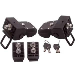 2 Pcs Front Hood Latch Locking Catch + Rubber Pads for Wrangler JL JLU 2018-2019 - Picture 1 of 12