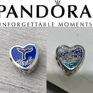 Retired Pandora Alaska Voyage Exclusive Heart Moments Charm - Picture 1 of 6