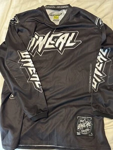 Oneal Threat Racing Trikot Herren XL gepolsterter Ellenbogen schwarz weiß - Bild 1 von 7