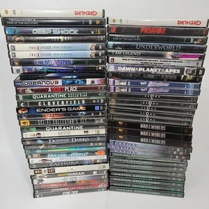 DVD Lot of 59 Sci-Fi Action Thriller Suspense Storage Unit Find Wholesale - Picture 1 of 7